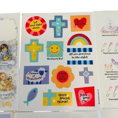 Christian Stickers Lot Religious Mixed Scripture Encouragement Vintage 54 Sheets