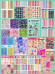 Huge Lot Stickers Kit Set Planner Craft Scrapbook Variety Of Themes | 1079+ Pcs.