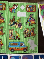 90s Sticker Lot Scooby Doo Barney Aladdin Nicktoons Looney Tunes Sheets & Decals