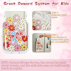 Magnetic Flower Reward Jar for Kids, Classroom & Chore Behavior Chart