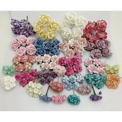 200 Assortment Colors Paper Flower Wedding bouquet Scrapbook TH/8MixA-A1