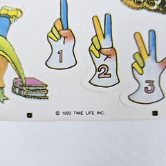 Vintage 1993 Time Life «I Love Math» Book Series Sticker Sheet