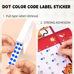 1/4 Inch Circle Sticker Labels,1000 Stickers Round Color Coding Circle Dots S…