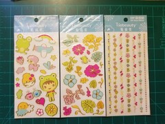 Deco Stickers, Gold-color-foiled edge, wear- resistant, gift or crafts design.