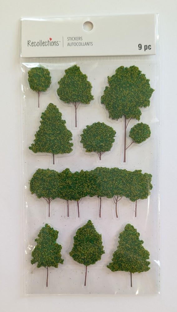 Green Trees Forest Scrapbooking Stickers by Recollections