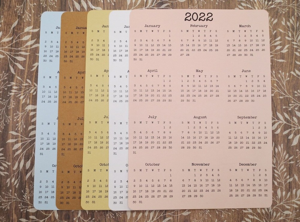 2023, 2024, or 2025 Year At A Glance Calendar Stickers for Planners and Journals