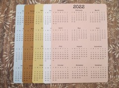 2023, 2024, or 2025 Year At A Glance Calendar Stickers for Planners and Journals