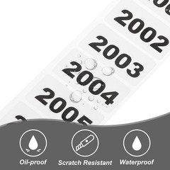 1 Roll Inventory Number Sticker 1.6 Inch x 0.8 Inch 2001-3000 Consecutive