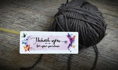 Thank you sticker labels Butterfly Butterflies ( 1×2 5/8 «) thank you labels