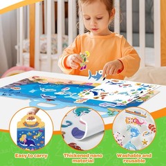 2 Sets Reusable Sticker Books for Toddler 1-3, Activity Books for Toddlers 2-…