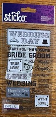 Sticko WEDDING DAY BRIDE Groom Mr Mrs Happy Couple True Love💗Marriage Stickers