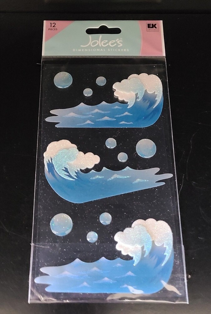 Jolee’s OCEAN WAVES Scrapbooking Stickers Water Sports – Surfing – Water Drops