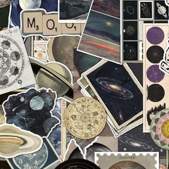 100 Pcs Celestial Stickers for Journaling – Vintage Sun and Moon Stickers, So…