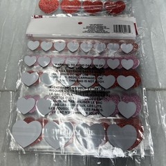 16 Packs of 32 Heart Glitter Foam Stickers Red & Pink 512 Total Stickers
