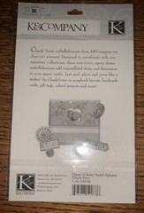 K&COMPANY Classic K Bailey Varied Clearly Yours Alphabet Letter Alphas Stickers