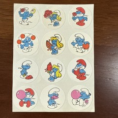 Vintage Smurfs Peyo Scratch & Sniff Stickers 12 Lot Rare Unused 1980s