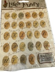 Epoxy Alphabet Stickers & Numbers Sarah Bond Retro Scrapbooking Crafts Art New