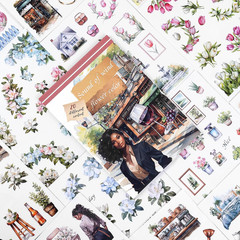 Pre-Cut Journaling Sticker , 20 Sheets – 270 PCS Fashion Colored Women Planner D