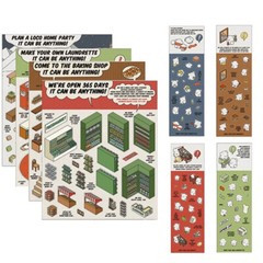 Cute Stickers 3D DIY House Supermarket Stickers for Phone Notebook Cartoon Scene