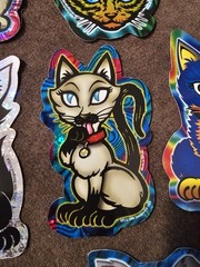 Cat And Dog Holographic Stickers Vintage 1998 CEI Made In The USA