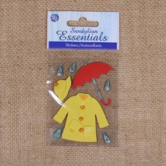 Sandylion Essentials Rainy Days Dimensional Scrapbooking Stickers