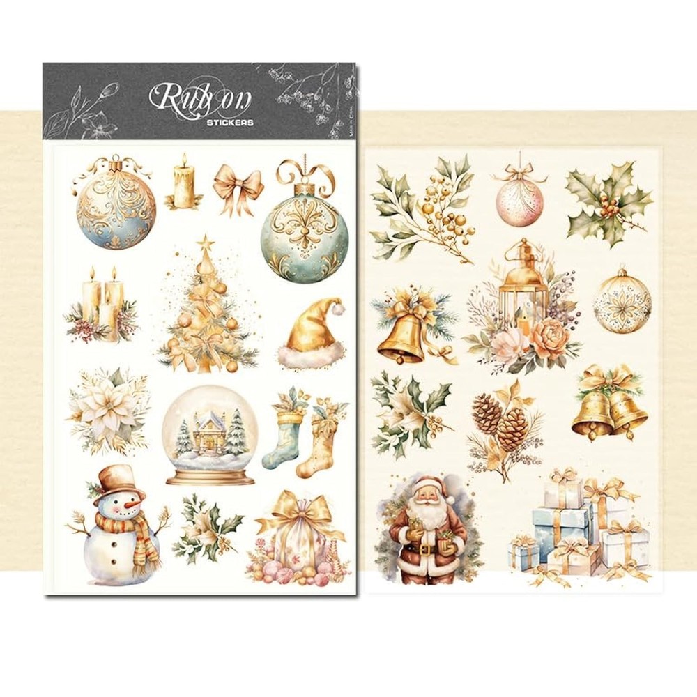 Rub On Transfers Stickers 2 Sheets for Crafts Cloth Glass Acrylic Wood Furnit…
