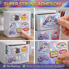 20 Sheets Holographic Sticker Paper 8.5×11 inch Printable Waterproof Stickers Ra