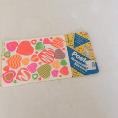 Vintage neon color heart stickers still in original packaging post it brand