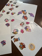 Big Lot 80s STICKERS Trend Scratch Sniff Lollipop Kitten Red Hots Hot Fudge Jell