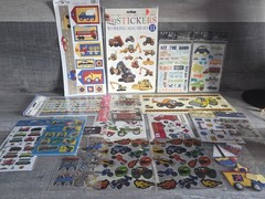 Lot Of 18 Various Transportation Scrapbooking Stickers Trains Thomas Trucks b101