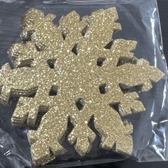 Recollections Christmas /Noël Snowflakes Chipboard Stickers 24pc Gold & Silver