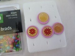 Scrapbook Embellishments Brads & Etc. Mixed Brands Lot w/ Fiskars Punch – o18