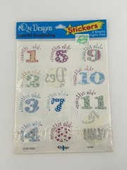 N&N Designs Baby Months Old Stickers 2 Sheets Acid & Lignin Free
