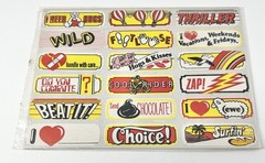 Vintage 1980s Stickers Sheet Retro Pop Culture Michael Jackson Thriller Beat It