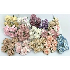 75 Special Mix 15 Colors (2″or5cm) Paper Flower Wedding Scrapbook (R40-75all/C3)