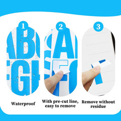 3 Inch Letter Stickers, 138 Pieces Self Adhesive Alphabet Number Sticker for Mai