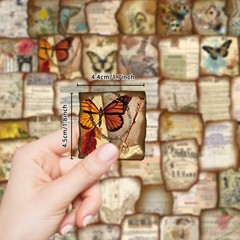 Pegatinas vintage diario, suministros diario con estampados mapas, accesorios.
