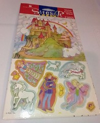 Vtg American Greetings Sticker World Fairytale Activity 2 Sheets. New. Rare.