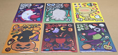 Halloween Make A Face Stickers Party Favors DIY Crafts 18 Sheets 6 Designs