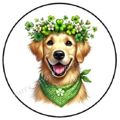 ST PATRICKS DAY DOG ENVELOPE SEALS LABELS STICKERS PARTY FAVORS
