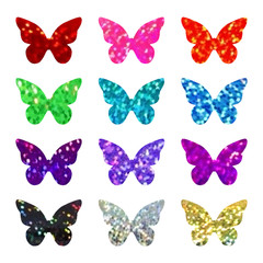 Holographic Sparkle Fairy Wing Butterfly Stickers! – 0.3 to 3 inch