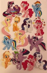Lot of 14 My Little Pony Matte Stickers ~ Junk Journal Scrapbook Supplies Kids