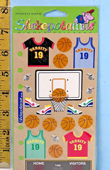 Stickopotamis Photo Safe Binder Stickers Sport Basketball Theme