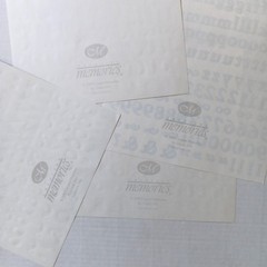 Lot of 4 Creative Memories Silver/White/Dark Green ABC/123 Stickers Sheets