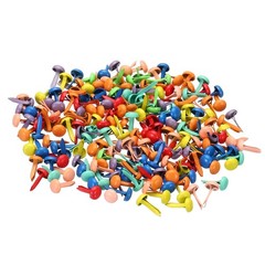 200Pack 4.5×8 mm Mini Brads for Paper Crafts Paper Fastener Assorted Colors