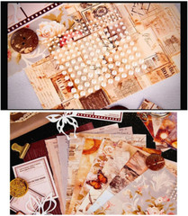 34Pcs Scrapbook Material Supplies Set Bullet Journals Planner Stickers Craft DIY
