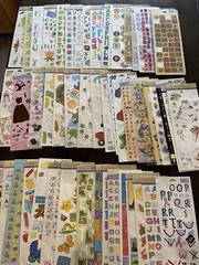 Miss Elizabeth’s 2 Sided Stickers Lot Scrapbooking Sheets Large Lot Sticker