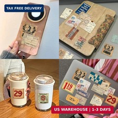 PRSTINCOL 100Pcs Vintage Sticker Pack – Scrapbooking Supplies & Junk Journal Acc