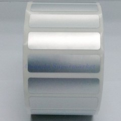 Thermal Transfer Silver PET Label Waterproof Label Sticker 40*10mm 1800pcs