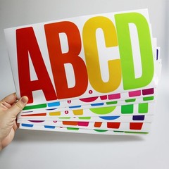 21 Sheets 6 Inch Letter Stickers, Self Adhesive Vinyl Capital Alphabet Multi